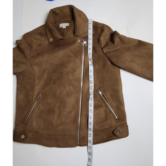 Loft Faux Suede Leather Moto Jacket Size Small NEW - Picture 9 of 12